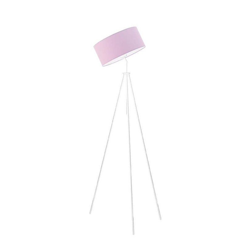 Ariellah 145cm Tripod Floor Lamp, White, Light Violet