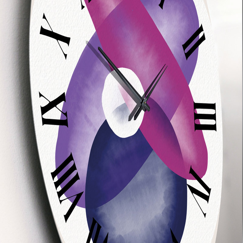 Horloge murale abstraite formes organiques rétro, Petit