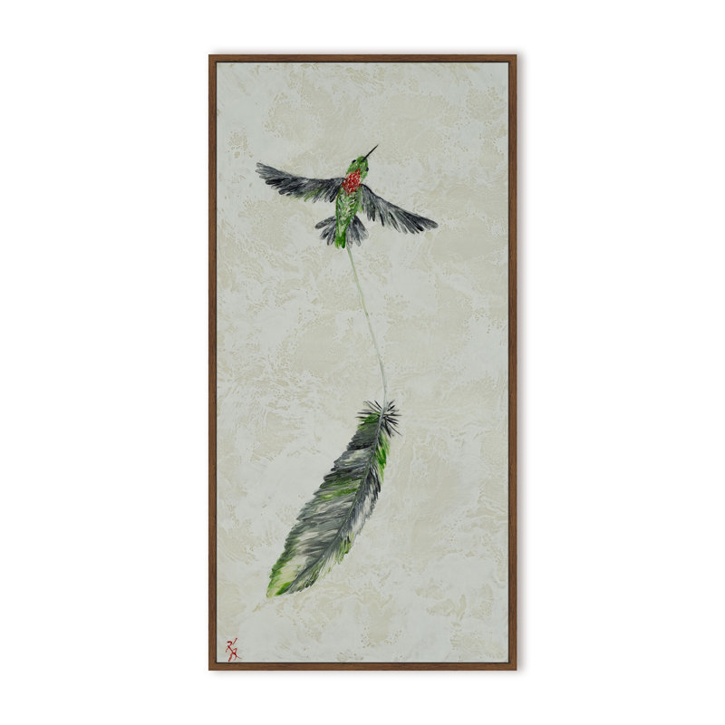 Nature Inspired "Vivid Flutter" Canvas Wall Art By , 48" H x 24" W, Framed Canvas, Brown