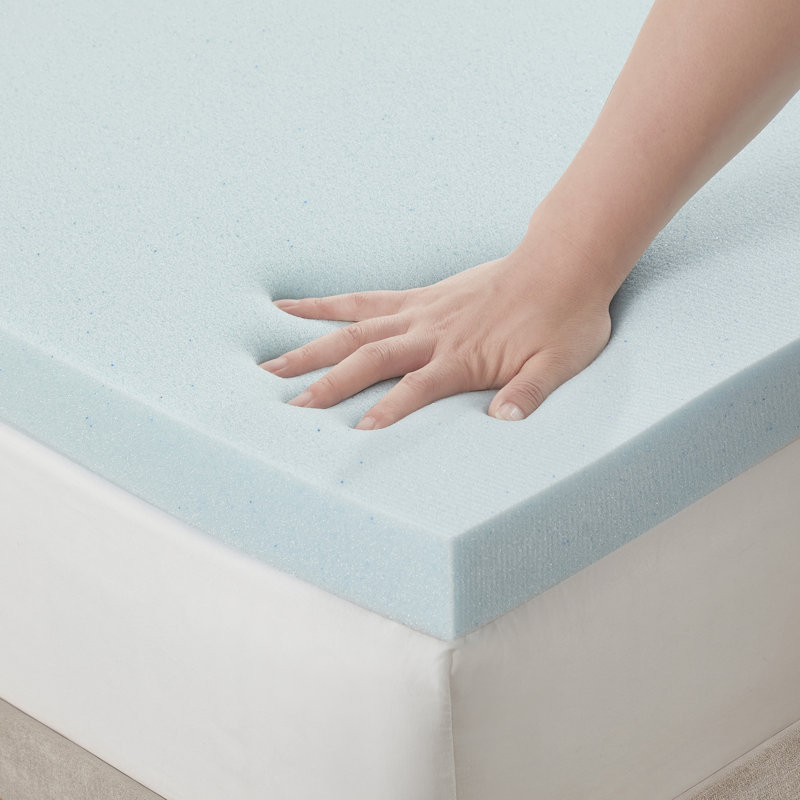 Bourland Alwyn Home Gel Memory Foam Mattress Topper, Queen, 2"