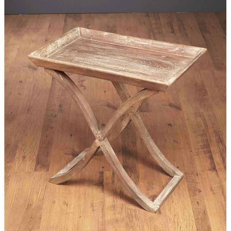 Table de plateau Edgao, Gris patiné
