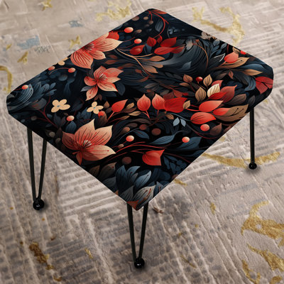 Korte - Floral Rectangle Ottoman