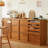 70.87"Simple brown solid wood dining sideboard for wall storage