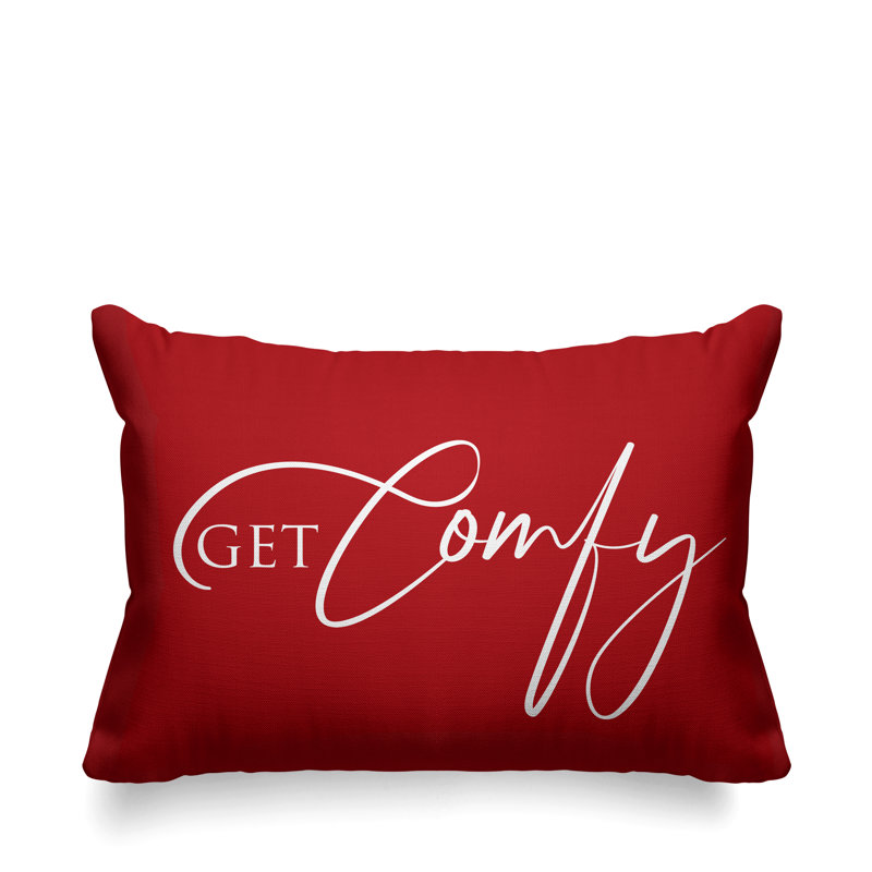 Housse et insert de coussin rectangulaire extérieur Aspire Get Comfy, Rouge