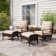 Argyri Rocking Patio Chair with Cushions and Ottoman