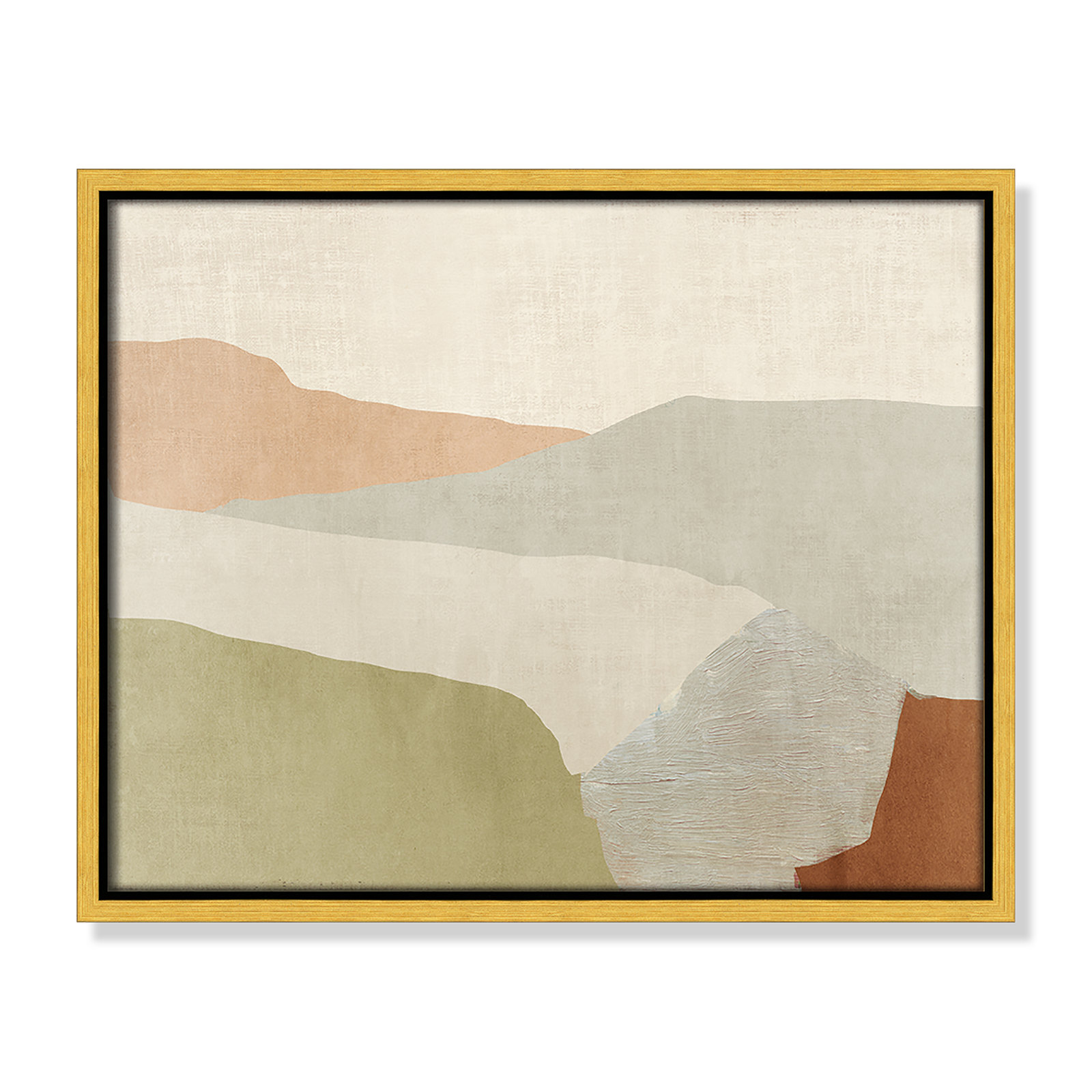 Elspeth "Pastel Views" Painting, 12.5" H x 15.5" W, Gold