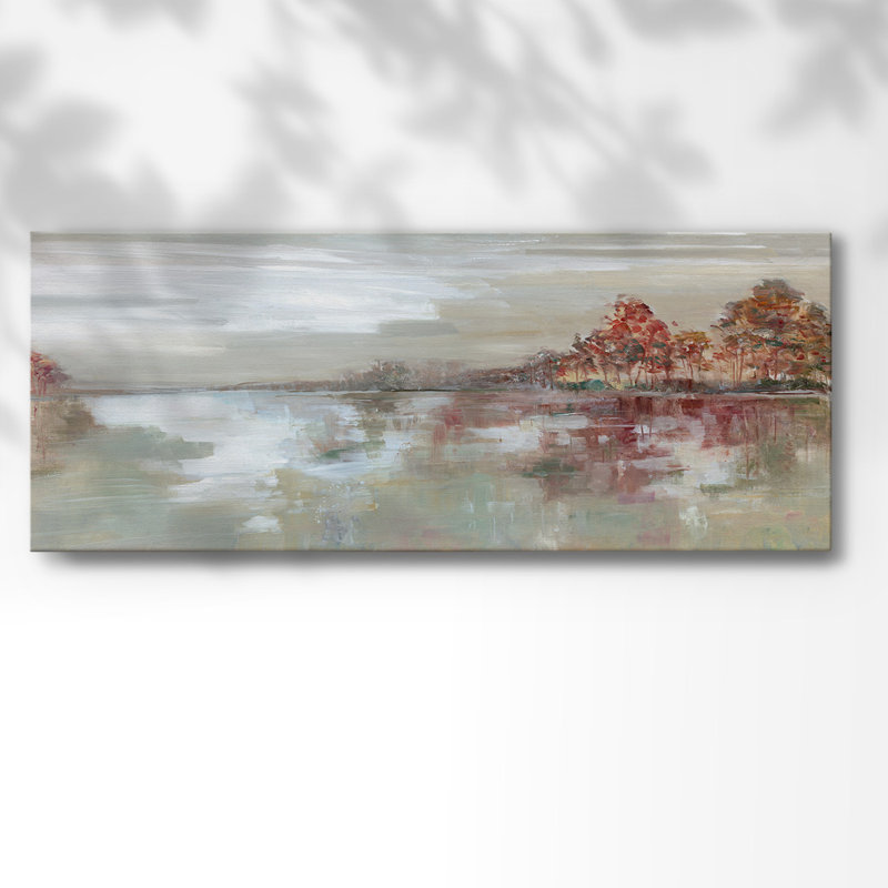 Scénario de lever de soleil sur toile, H 12 po x l 30 po x P 1,5 po