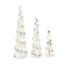 Ensemble de 3 décorations de Noël lumineuses en forme de crayon blanc chaud pour sapin de Noël