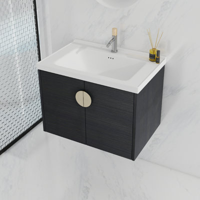 Meuble-lavabo de salle de bain avec lavabo, pour petite salle de bain, (28 pouces)