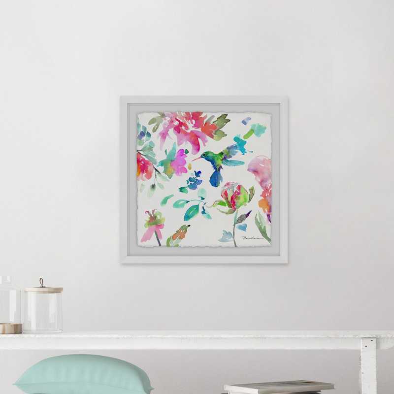 «Hearts That Flutter» par Evelia - reproduction encadrée, H 24 po x l 24 po x P 1,5 po