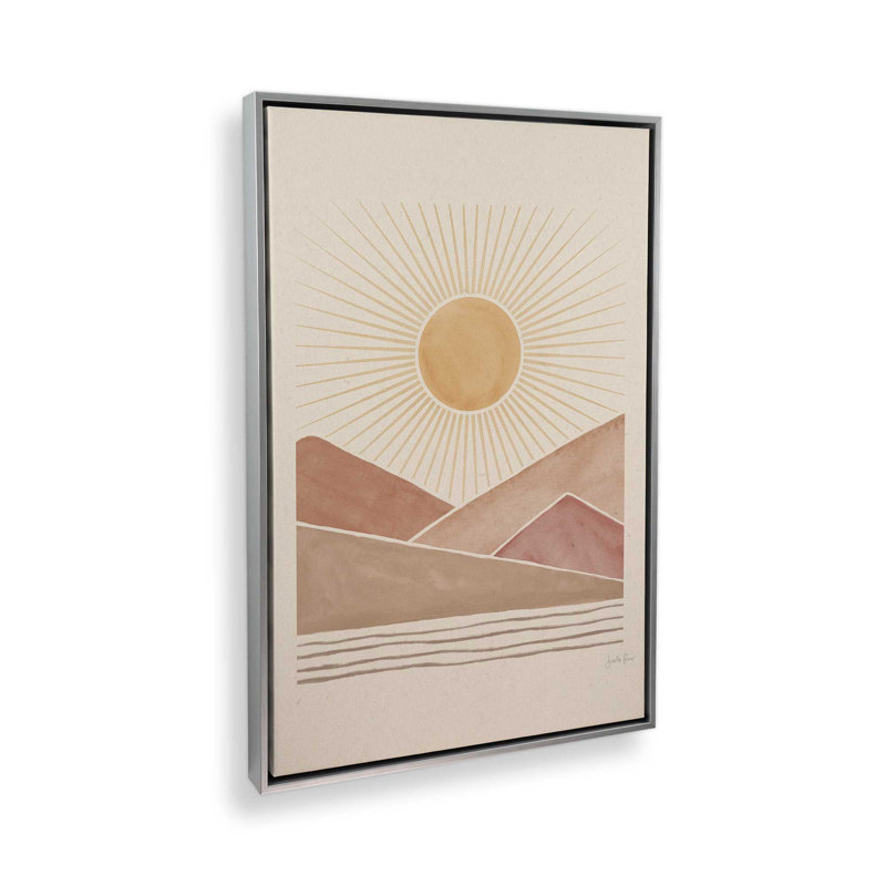 Sunrise Serenity, reproduction sur toile, Cadre flottant en chrome poli, H 18,75 po x l 12,75 po