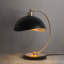 Mini lampe de table d'appoint Luna Bella - laiton patiné, noir mat, base en marbre noir, gradateur