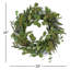 Couronne artificielle 22 pouces avec feuilles d'eucalyptus, souffle de bébé, tiges vertes fluides   