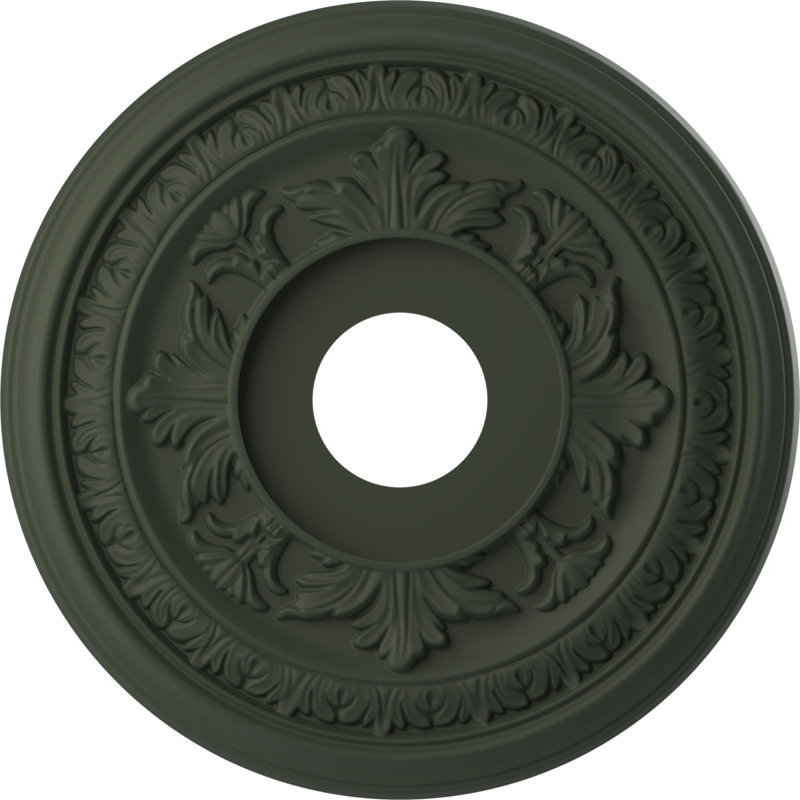 Médaillon de plafond en PVC thermoformé Baltimore, Ruée vers l'or métallique, H 16 po x l 16 po x P 1 po