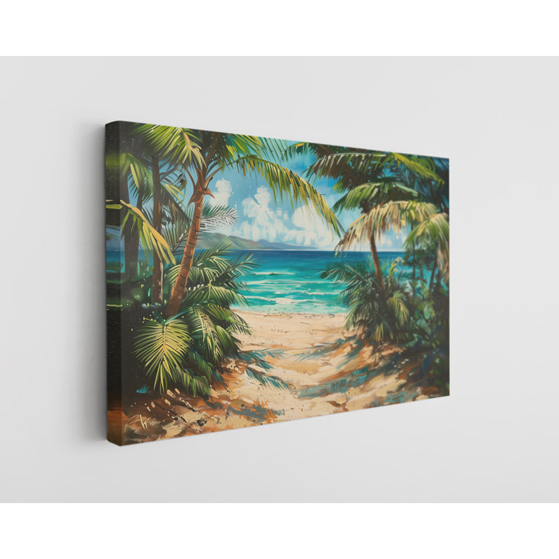 Reproduction de peinture à l'huile sur toile de plage vue sur l'océan, décoration murale moderne pour la maison et le bureau, reproduction de peinture