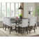 Picket House Furnishings Hester 8PC Counter Height Dining Set -Table, Four Chairs And Complete Bench