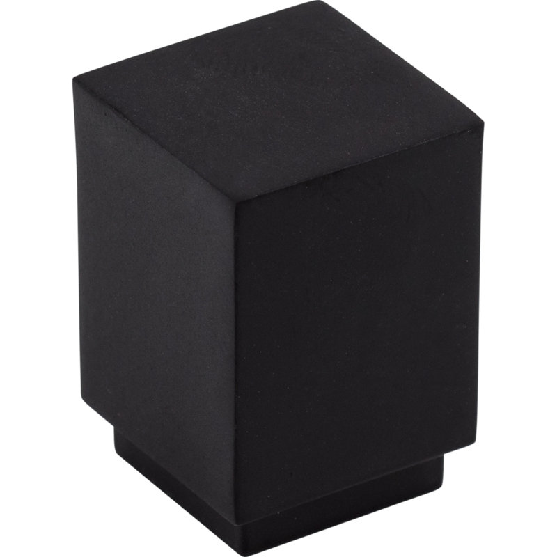 Linear 3/4" Length Square Knob, Black
