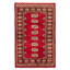 Tapis rouge foncé Malci Peshawar Bokhara 2 pi 6 po x 4 pi 2 po