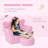 Kids Sofa Set, Children's Upholstered Sofa With Footstool, Princess Sofa With Diamond Decorations, Baby Sofa Chair For Toddlers, Girls, Pink