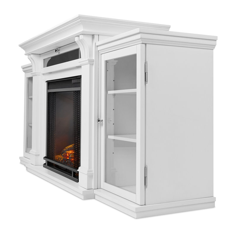 Calie 67'' TV Stand with Fireplace, White