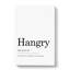 Definition Of Hangry Typography - Wrapped Canvas-64024430