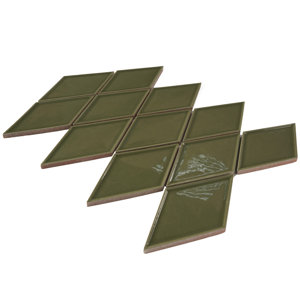2.35" x 3" Porcelain Grid Mosaic Pattern Tile