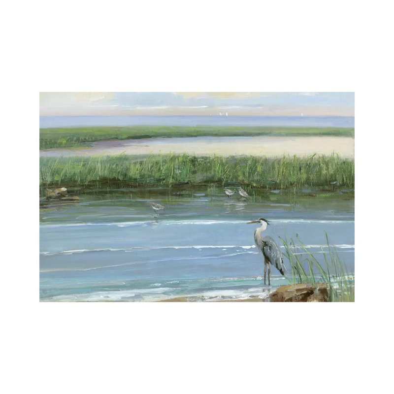 Wading At Dusk by Sally Swatland - Wrapped Canvas Painting, 101.6 cm H x 66.04 cm W x 1.91 cm D