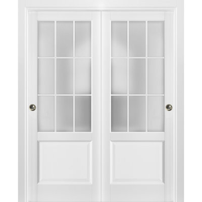 Portes blanches en verre givré Felicia