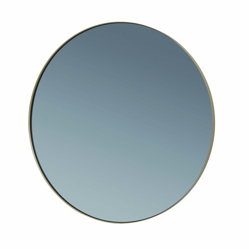 Rim Modern & Contemporary Frameless Accent Mirror, White, 30" x 30"