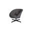 Peacock Dark Gray/Black Papasan Chair with Swivel Aluminium Base