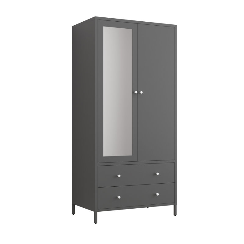 Versatile Metal Wardrobe With Multiple Storage Options For Organized Clothing