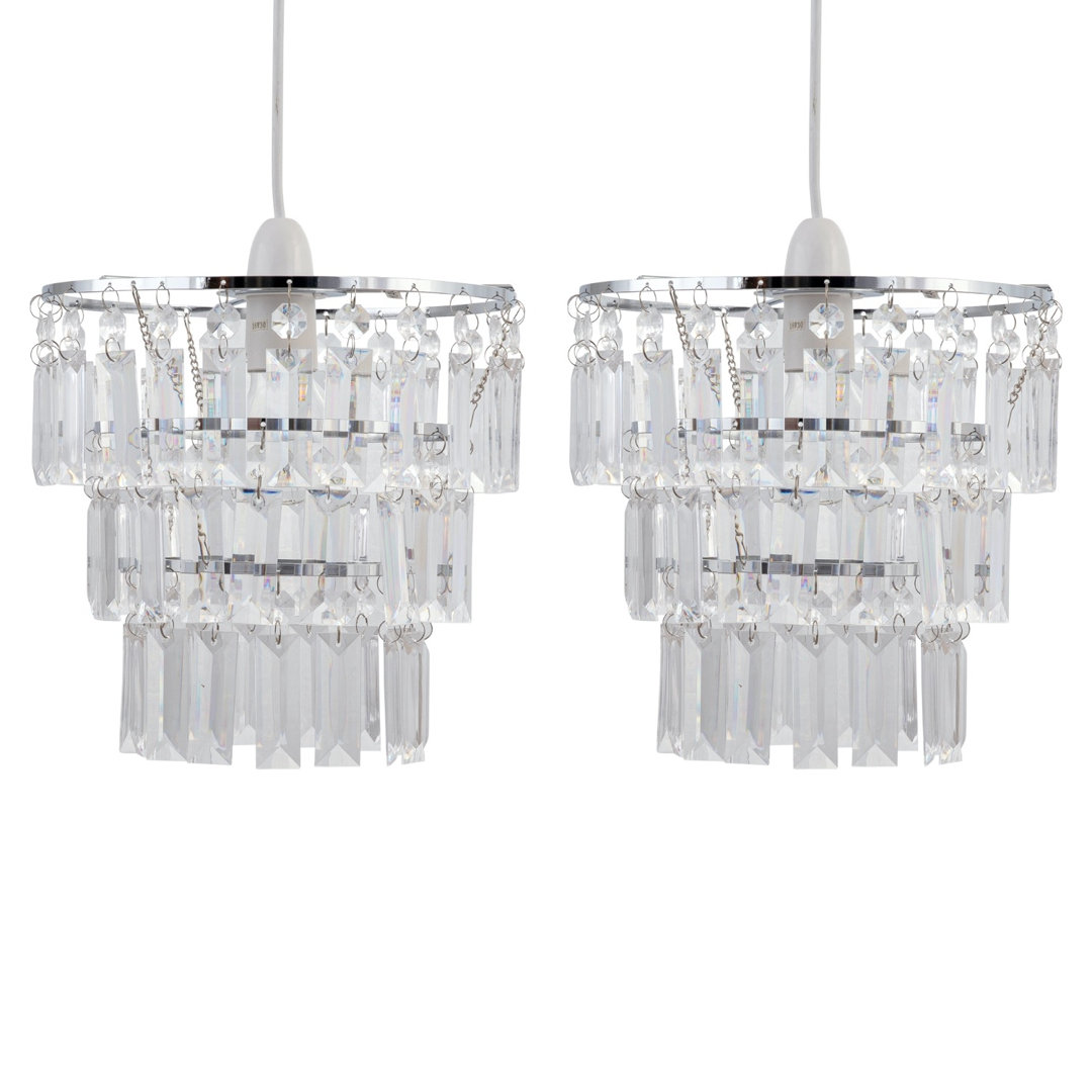 23cm H Plastic Novelty Pendant Shade ( Uno ) in Clear
