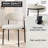 Upholstered Dining Chair With Metal Legs-436404752