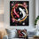 Art mural Sakura Yin et Yang Koi Pond IV - Kois Fish