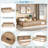 Wood Floor Bed With Built-in Storage Cabinets And Usb Ports-1229625476