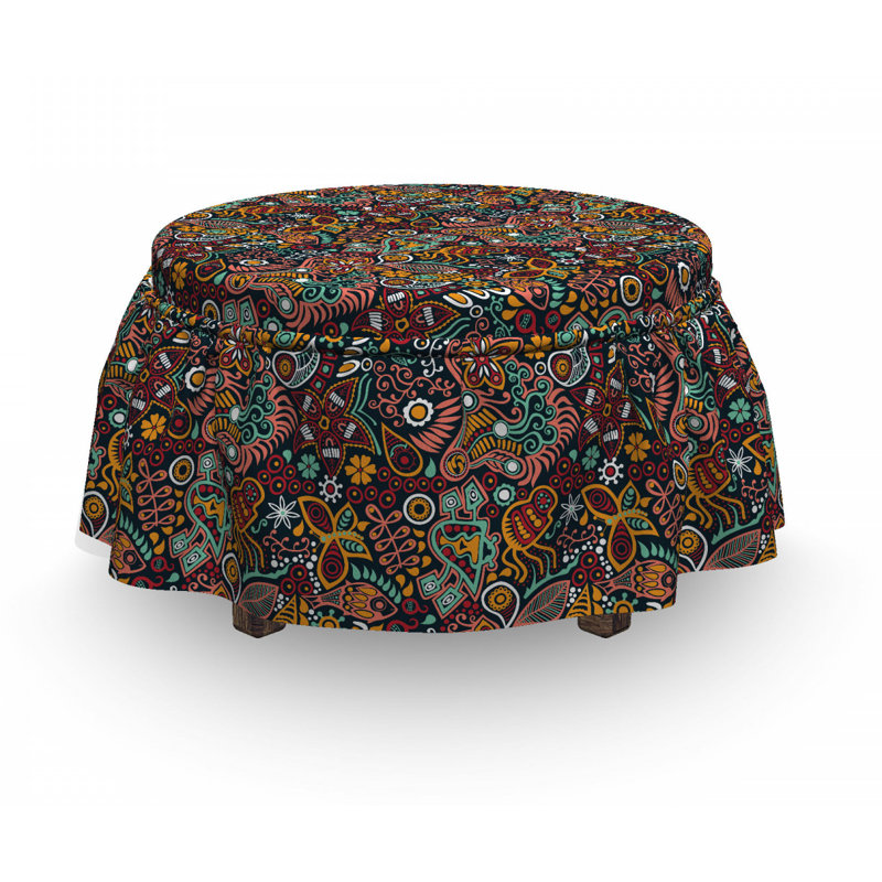 Housse pour repose-pieds spring fleurs