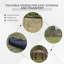 Pavillon de jardin hexagonal escamotable, tente d'extérieur robuste avec filet à 6 mailles, hauteur réglable à 3 niveaux et structure en acier robuste