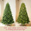 Arbre de Noël artificiel pré-éclairé avec lumières blanc chaud et embouts de branches mixtes en PVC / PE-1223990254