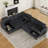 Januelle Oversized 119.9'' Long Sofa Bed Chenille Storage Sectional Sofa With Ottoman-505201238