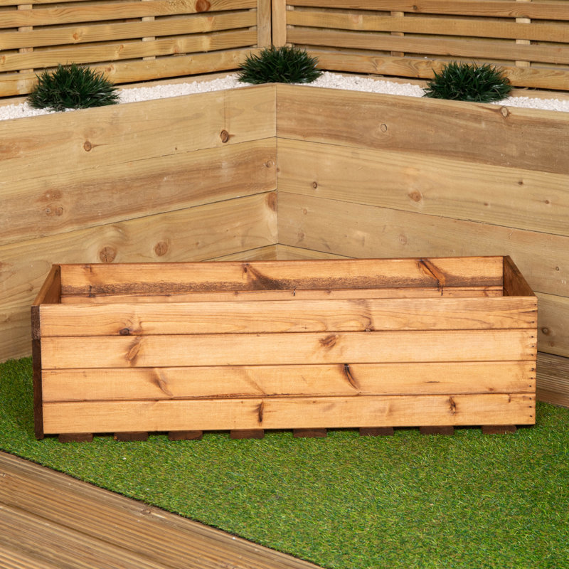 Caullin Wood Pot Planter