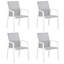 Ensemble de 4 chaises de patio en aluminium, chaises d'extérieur empilables entièrement assemblées 360 lb-169042577