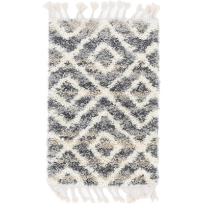 Patel Geometric Shag Area Rug