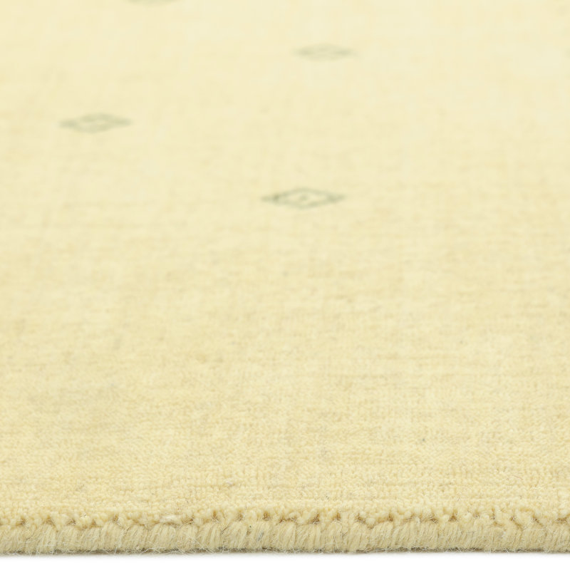 Simi Hand Knotted Cotton/Wool Southwestern Area Rug, Yellow, Rectangle 8' x 10'