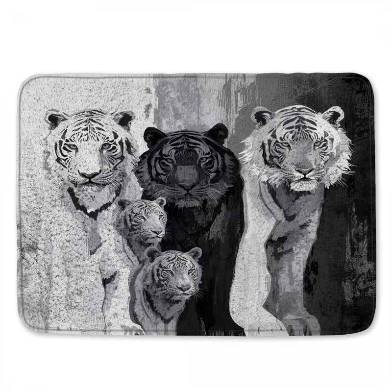 Tapis de bain monochrome, L 34 po x L 21 po