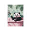Drôle de panda dans une baignoire sans cadre, art mural 24 po x 36 po