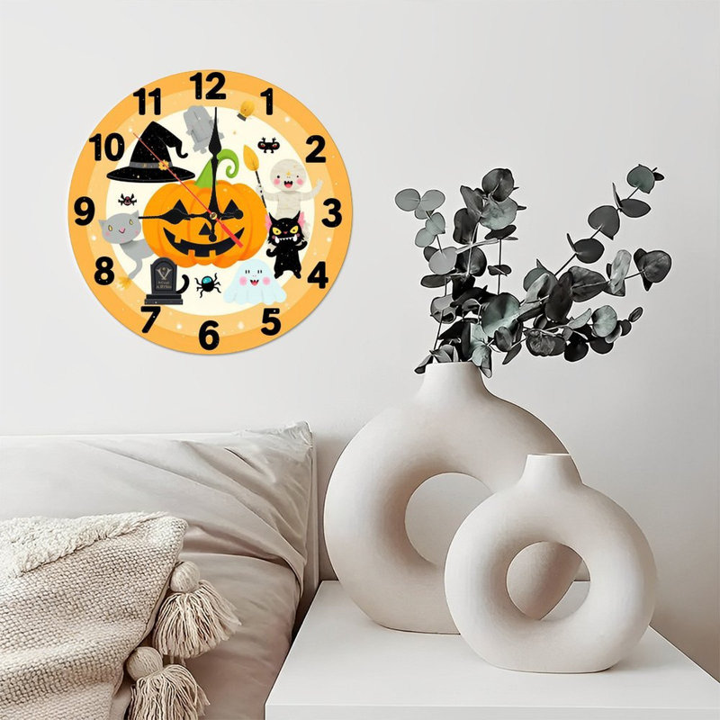 Horloge d'Halloween avec citrouille d'Halloween