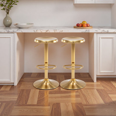 Kikuye Swivel Adjustable Height Bar Stool by Williston Forge