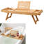 Plateau pour baignoire 43,3 pouces (naturel) - Plateau en bois de bambou