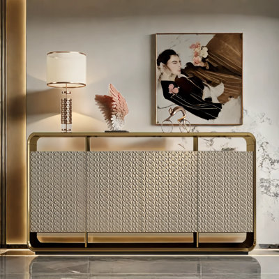 Solid Wood Minimalist Modern Sideboard