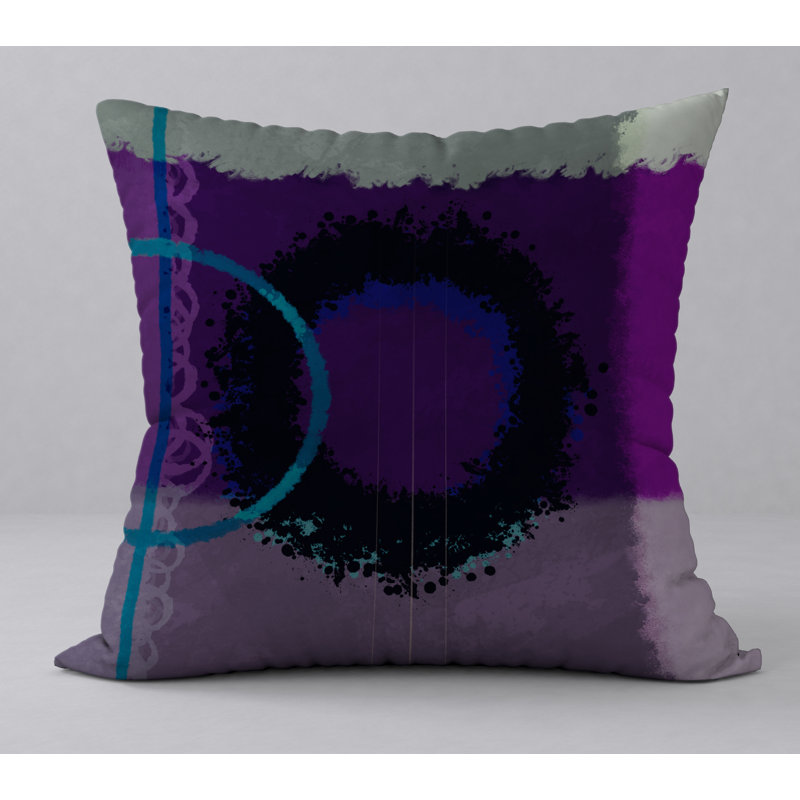 Abstract Reversible Throw Pillow, 18" H x 18" W